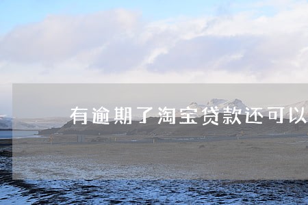 有逾期了淘宝贷款还可以用吗 有逾期了淘宝贷款还可以用吗