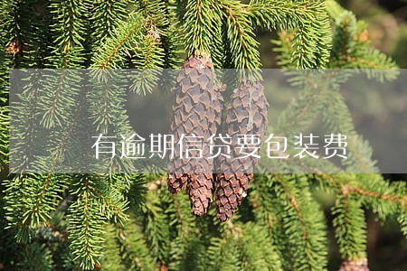 有逾期信贷要包装费 有逾期信贷要包装费