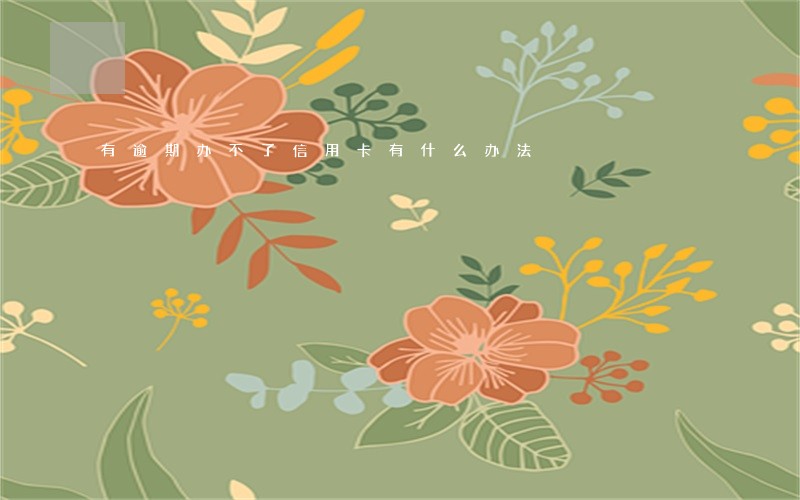 有逾期办不了信用卡有什么办法