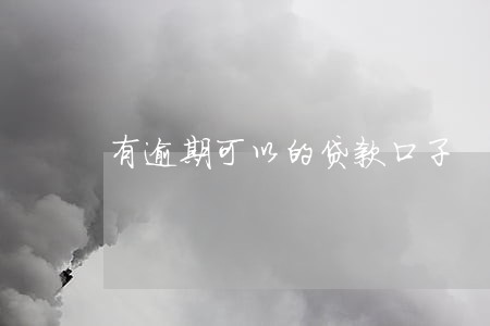 有逾期可以的贷款口子 有逾期可以的贷款口子