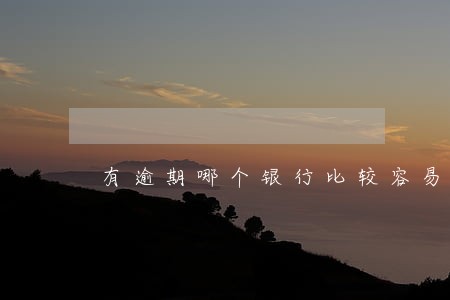 有逾期哪个银行比较容易下信用卡 有逾期哪个银行比较容易下信用卡