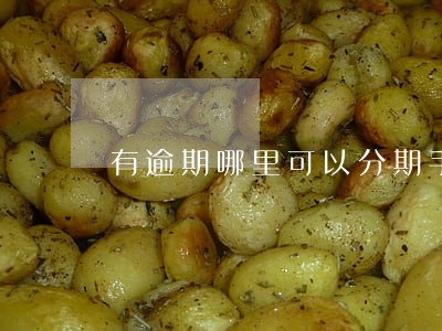 有逾期哪里可以分期手机