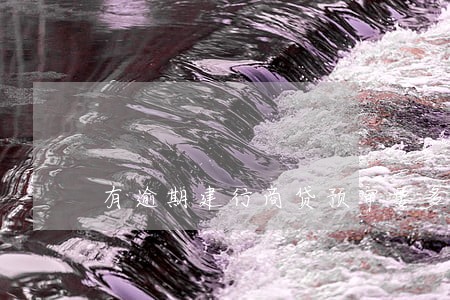 有逾期建行商贷预审要多长时间