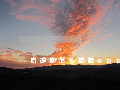 有逾期怎么借款app 有逾期怎么借款app