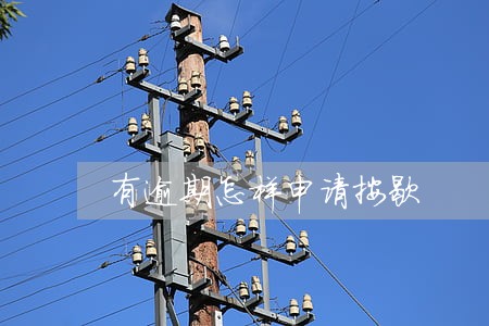 有逾期怎样申请按歇 有逾期怎样申请按歇