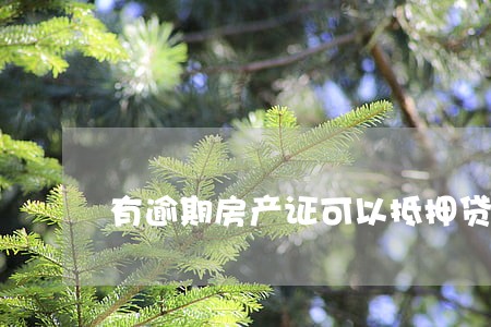 有逾期房产证可以抵押贷款吗 有逾期房产证可以抵押贷款吗
