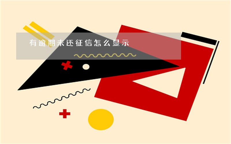 有逾期未还征信怎么显示 有逾期未还征信怎么显示