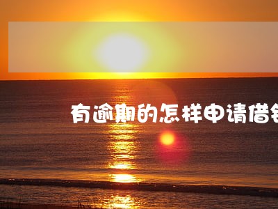 有逾期的怎样申请借钱 有逾期的怎样申请借钱