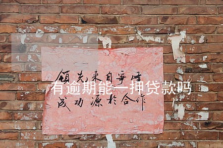 有逾期能一押贷款吗 有逾期能一押贷款吗