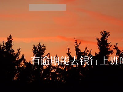 有逾期能去银行上班吗 有逾期能去银行上班吗