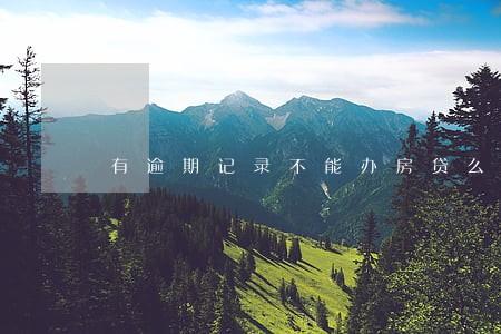有逾期记录不能办房贷么 有逾期记录不能办房贷么