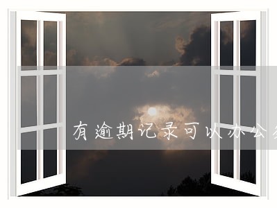 有逾期记录可以办公务卡么