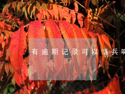 有逾期记录可以当兵嘛 有逾期记录可以当兵嘛