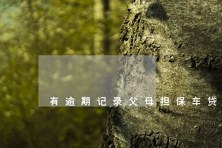 有逾期记录父母担保车贷 有逾期记录父母担保车贷