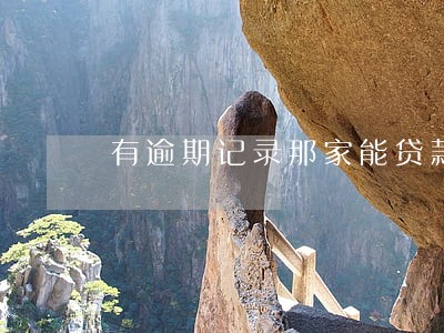 有逾期记录那家能贷款吗 有逾期记录那家能贷款吗
