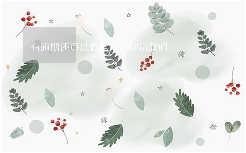 有逾期还可以做房产抵押贷款吗 有逾期还可以做房产抵押贷款吗
