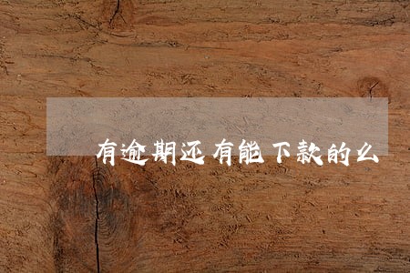 有逾期还有能下款的么