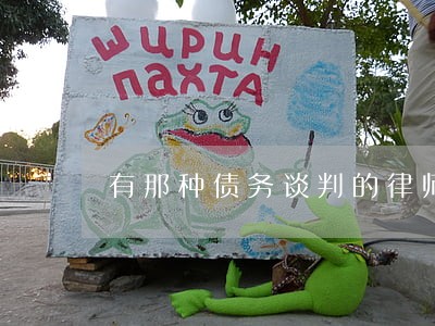 有那种债务谈判的律师吗 有那种债务谈判的律师吗