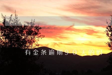 有金条逾期90天的吗 有金条逾期90天的吗