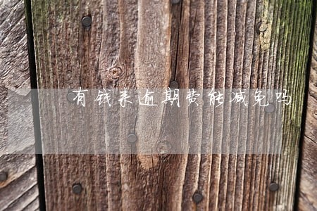 有钱来逾期费能减免吗 有钱来逾期费能减免吗