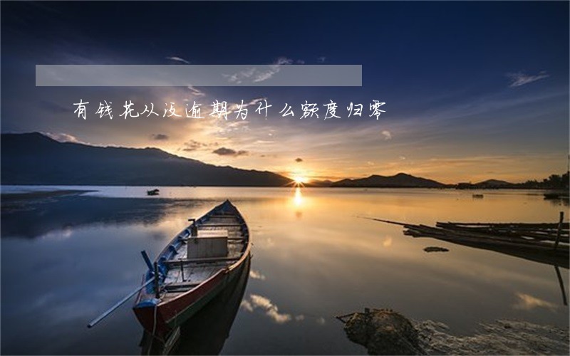 有钱花从没逾期为什么额度归零 有钱花从没逾期为什么额度归零