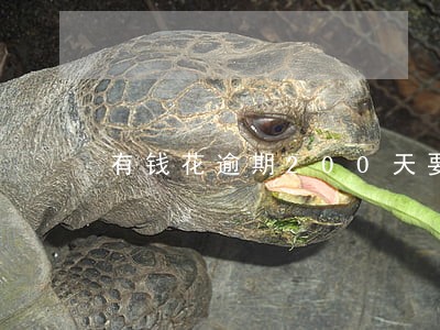 有钱花逾期200天要紧吗 有钱花逾期200天要紧吗
