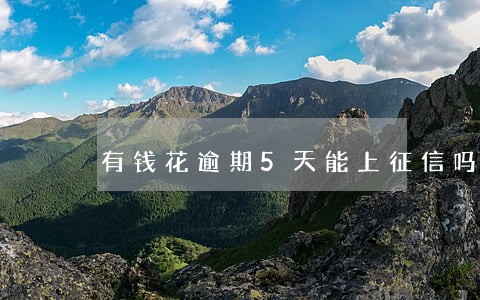 有钱花逾期5天能上征信吗