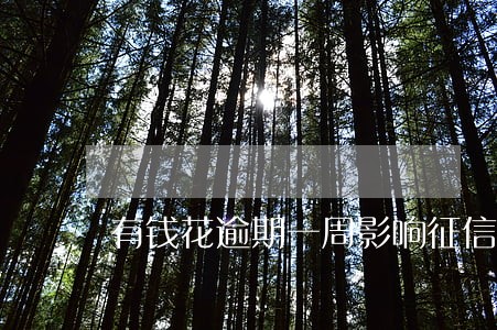 有钱花逾期一周影响征信吗 有钱花逾期一周影响征信吗
