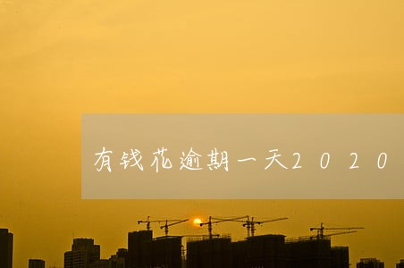 有钱花逾期一天2020 有钱花逾期一天2020