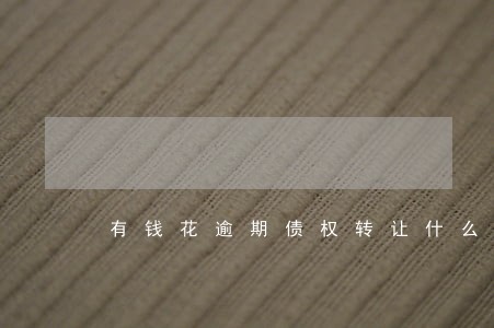 有钱花逾期债权转让什么意思 有钱花逾期债权转让什么意思