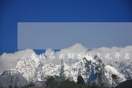 有钱花逾期发信息说开启诉讼流程 有钱花逾期发信息说开启诉讼流程