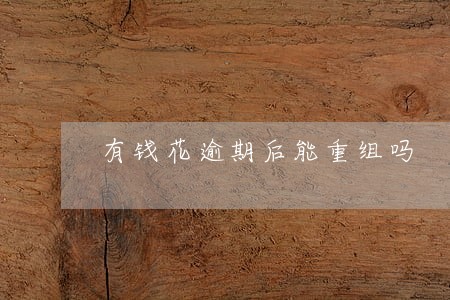 有钱花逾期后能重组吗