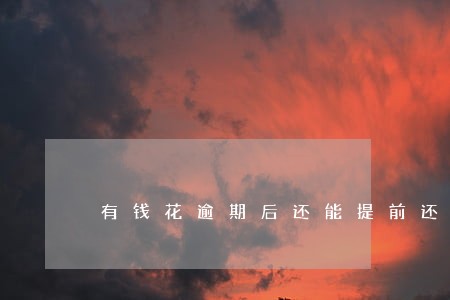 有钱花逾期后还能提前还款吗 有钱花逾期后还能提前还款吗
