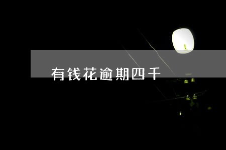 有钱花逾期四千 有钱花逾期四千