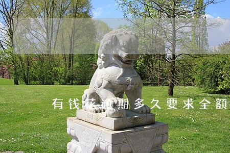 有钱花逾期多久要求全额还款 有钱花逾期多久要求全额还款