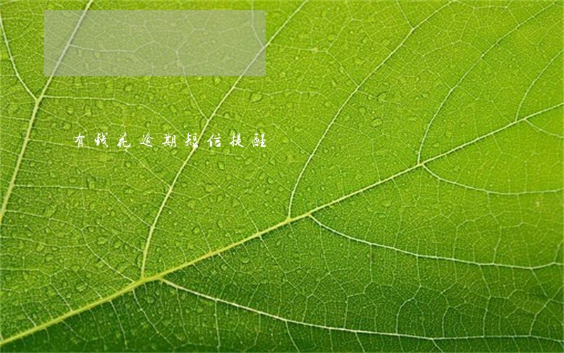 有钱花逾期短信提醒