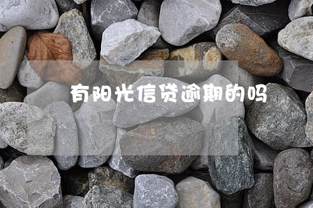 有阳光信贷逾期的吗 有阳光信贷逾期的吗