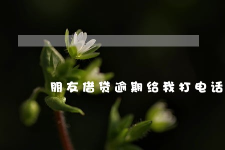 朋友借贷逾期给我打电话 朋友借贷逾期给我打电话