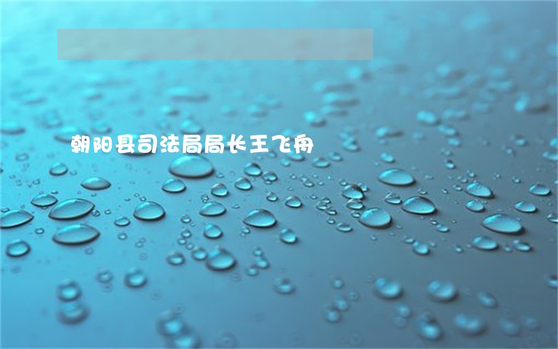 朝阳县司法局局长王飞舟 朝阳县司法局局长王飞舟