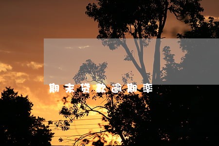 期末贷款逾期率