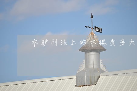 木驴刑法上的木棍有多大 木驴刑法上的木棍有多大