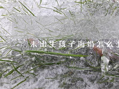未出生孩子离婚怎么上户口 未出生孩子离婚怎么上户口
