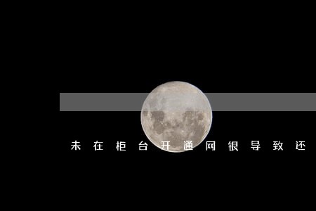 未在柜台开通网银导致还款逾期 未在柜台开通网银导致还款逾期