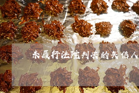 未履行法院判决的失信人员 未履行法院判决的失信人员