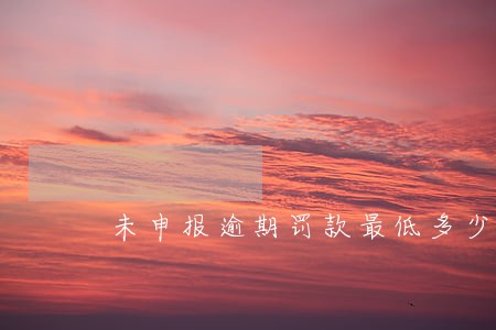 未申报逾期罚款最低多少钱 未申报逾期罚款最低多少钱