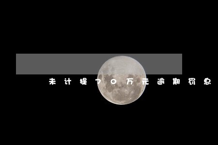 未计提70万元逾期罚息 未计提70万元逾期罚息