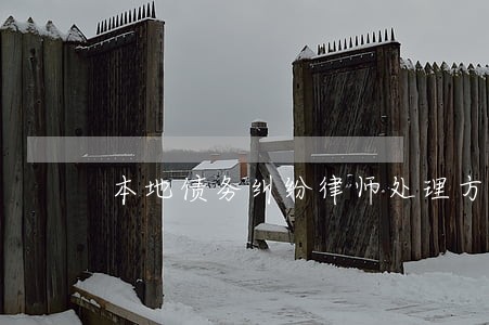 本地债务纠纷律师处理方法如何 本地债务纠纷律师处理方法如何
