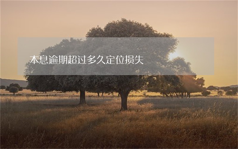 本息逾期超过多久定位损失 本息逾期超过多久定位损失