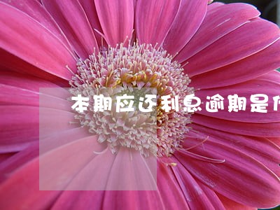 本期应还利息逾期是什么意思 本期应还利息逾期是什么意思
