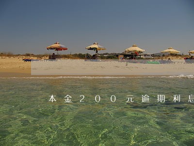 本金200元逾期利息怎么算 本金200元逾期利息怎么算